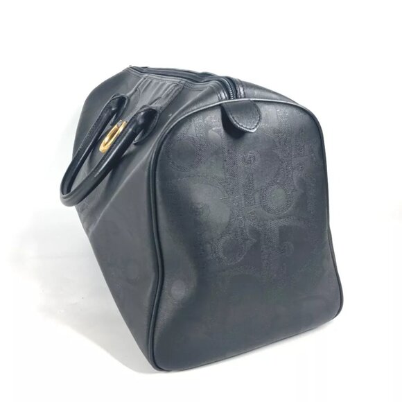 Dior vintage Trotter Hand Bag Tote Bag Duffle Bag Leather/PVC Black - Picture 13 of 13